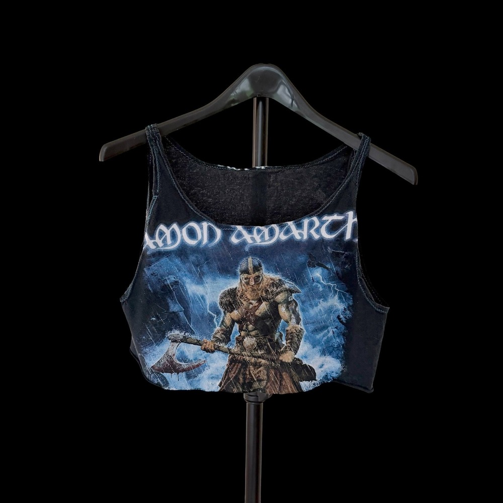 Amon‎ Amarth 2016 North America Tour Crop Top Tank Black Custom Reworked
